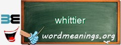 WordMeaning blackboard for whittier